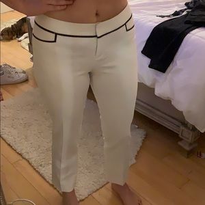 Express mid rise ankle white columnist pants